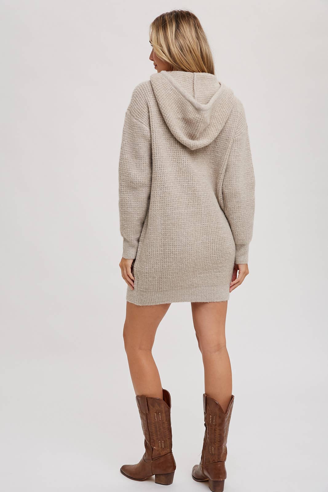 CHUNKY WAFFLE HOODIE TUNIC