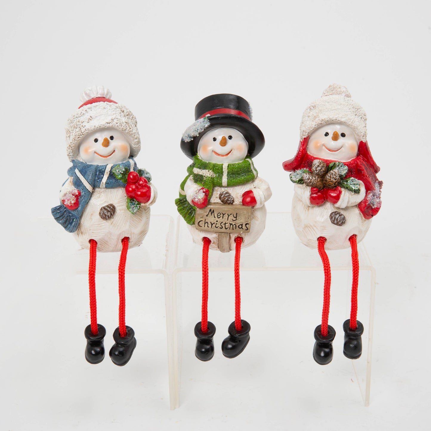 Holiday 4"H Resin Holiday Snowman Shelf Sitter