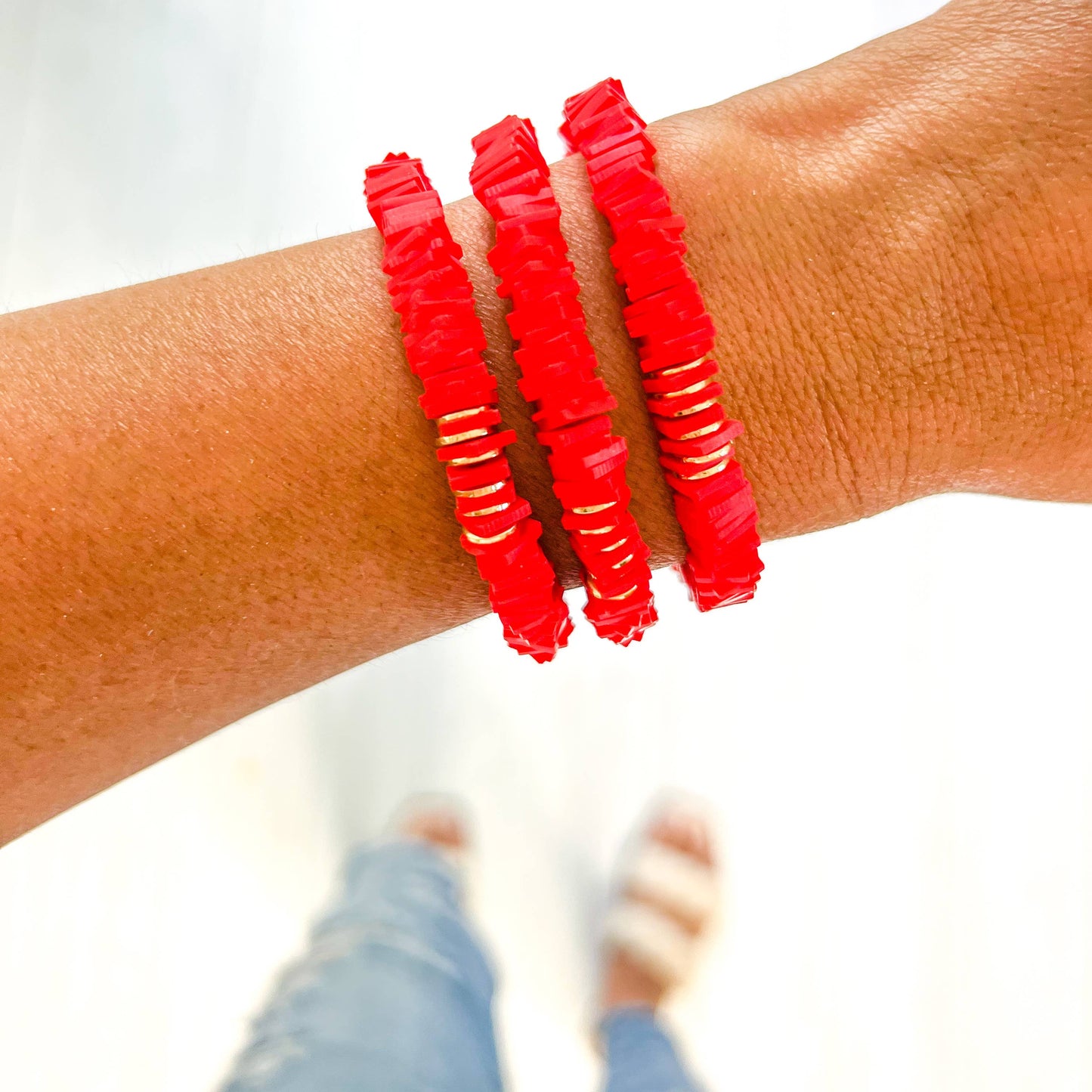 Red Game Day Bracelets & Necklaces