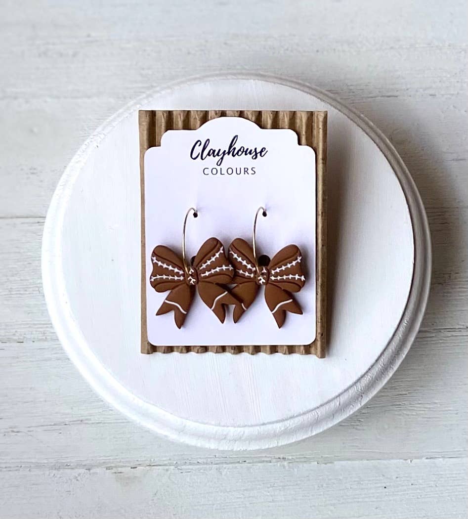 Sports Bow Earrings | Baseball Bows | Softball Bows