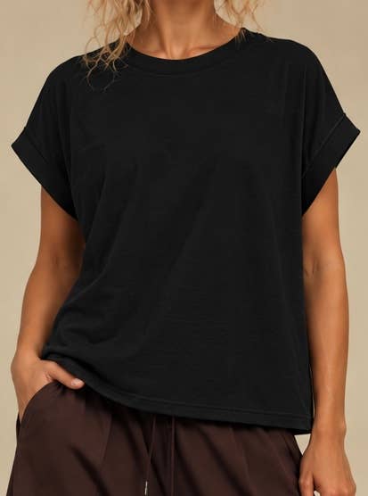 Black Cross-Back Open-Back Top