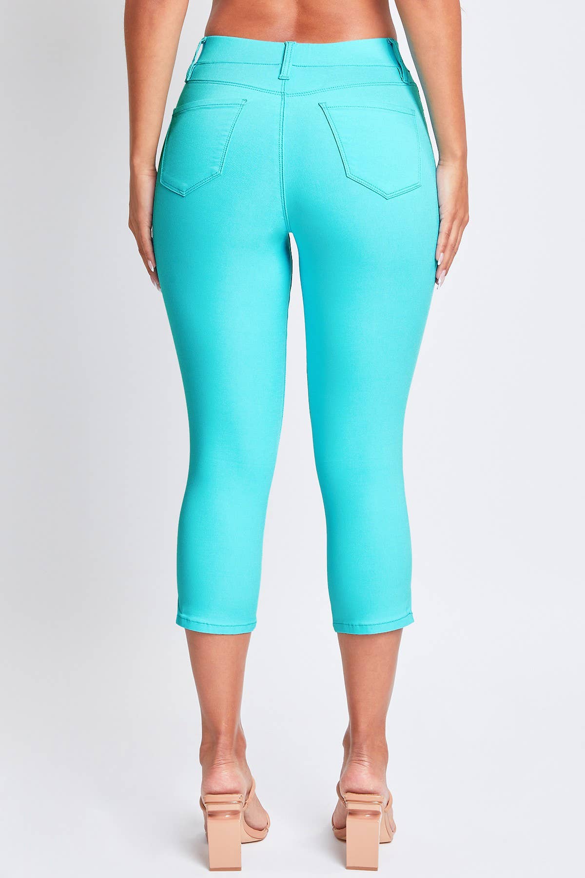 Hyperstretch Pull On Capri With Side Slit