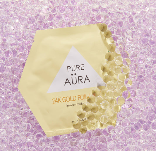 24K Gold Metallic Foil Face Mask