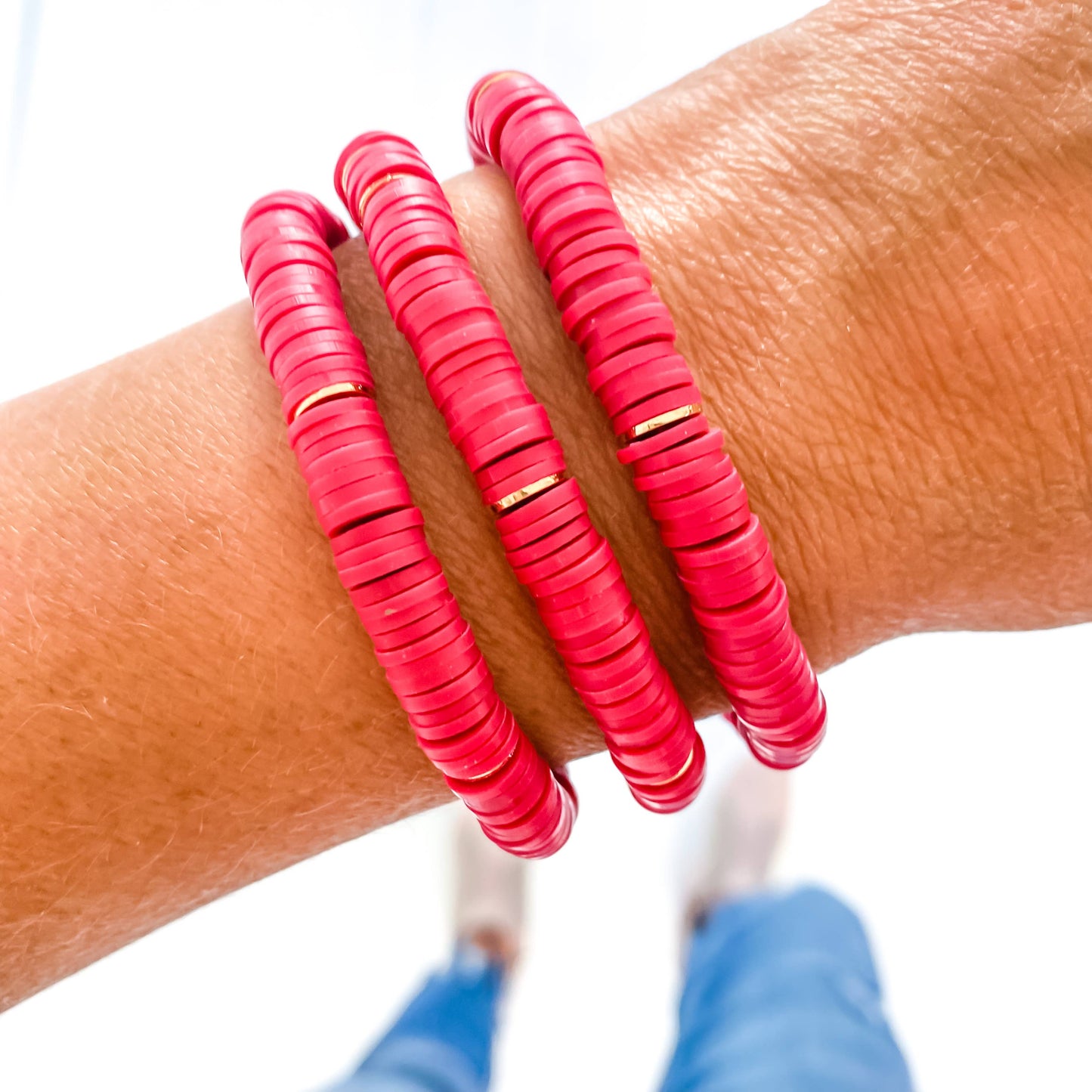 Red Game Day Bracelets & Necklaces
