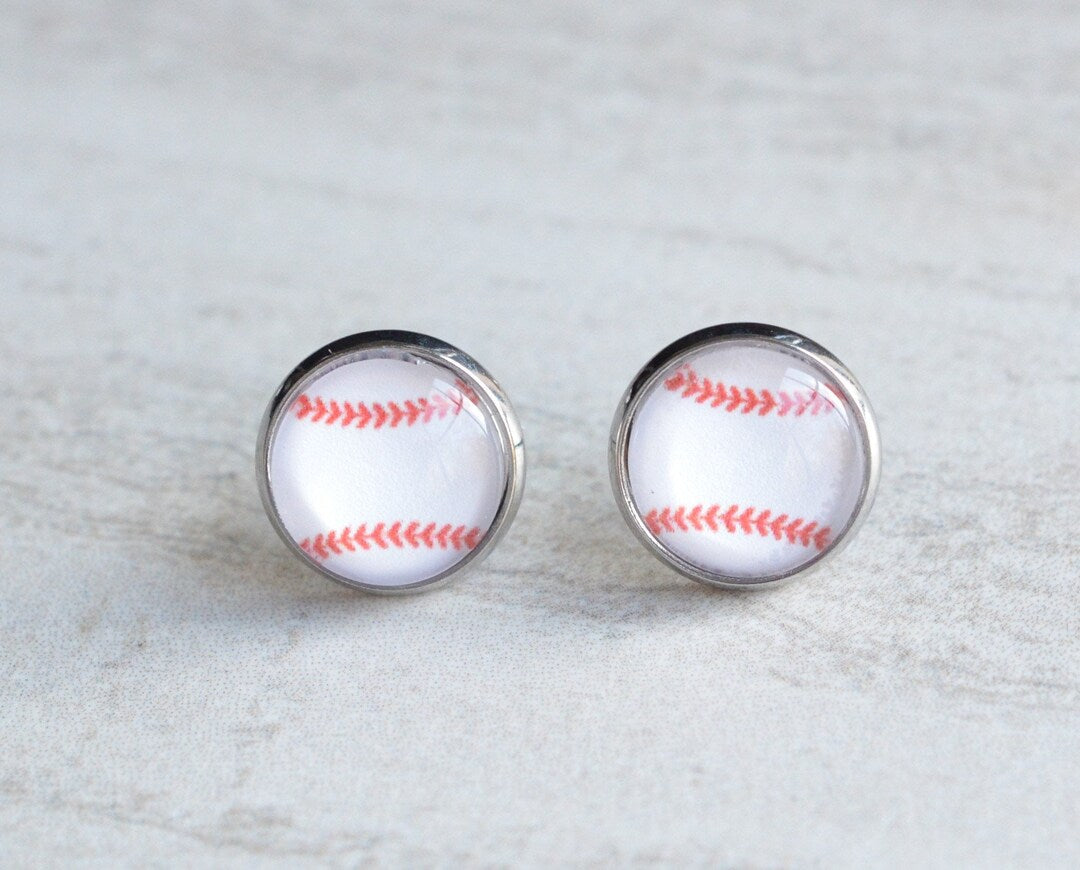 Stud Earrings - Baseball / Softball