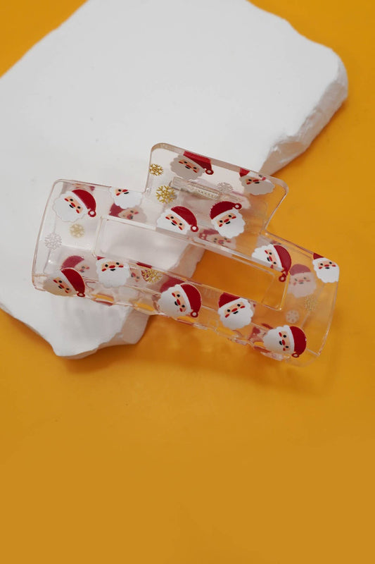 Santa & Christmas Tree Hair Claw Clips