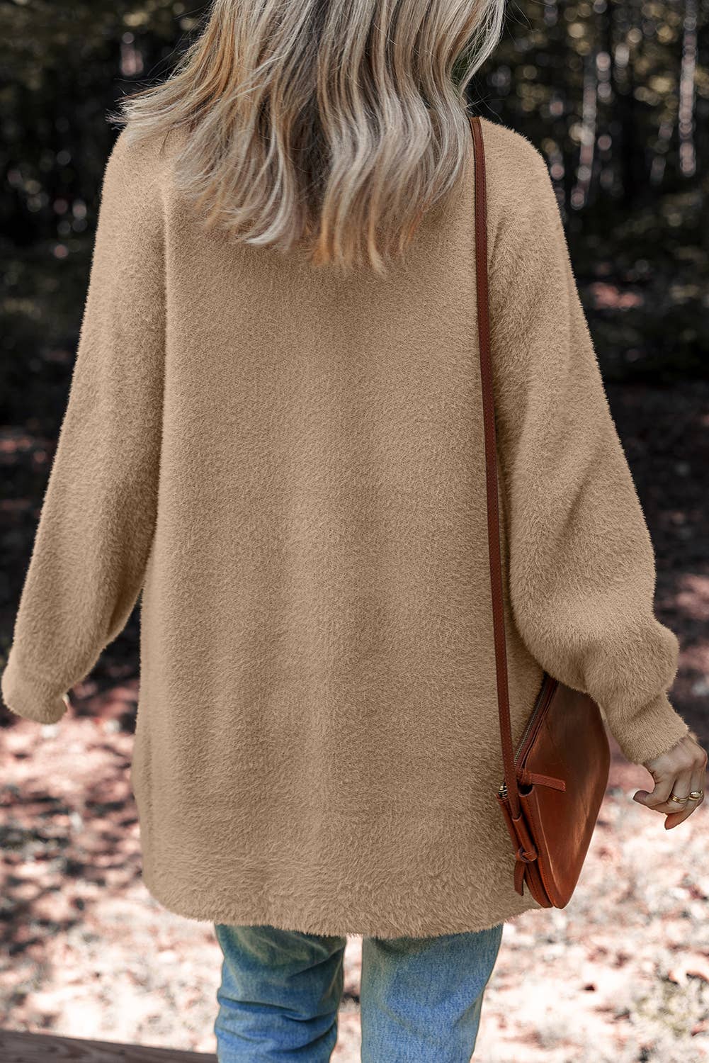 Solid Color Cardigan Sweater