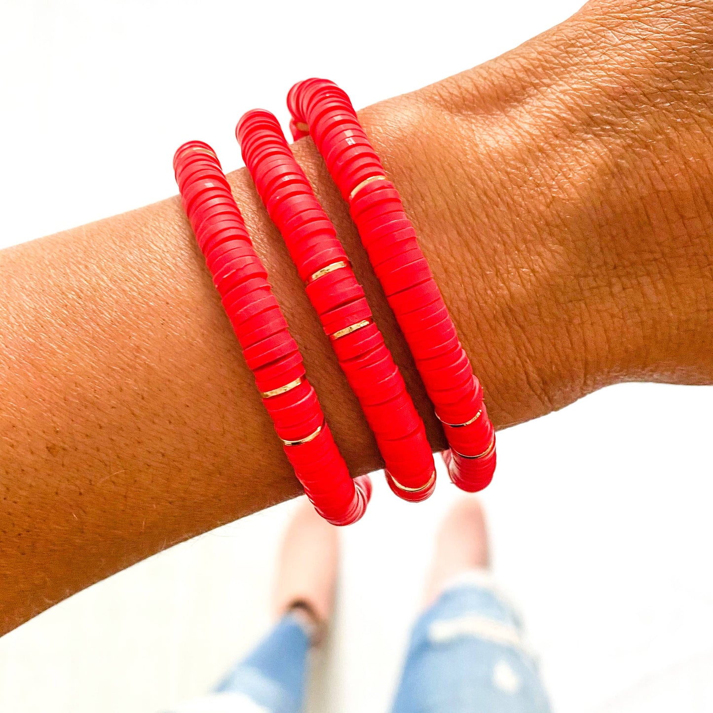 Red Game Day Bracelets & Necklaces