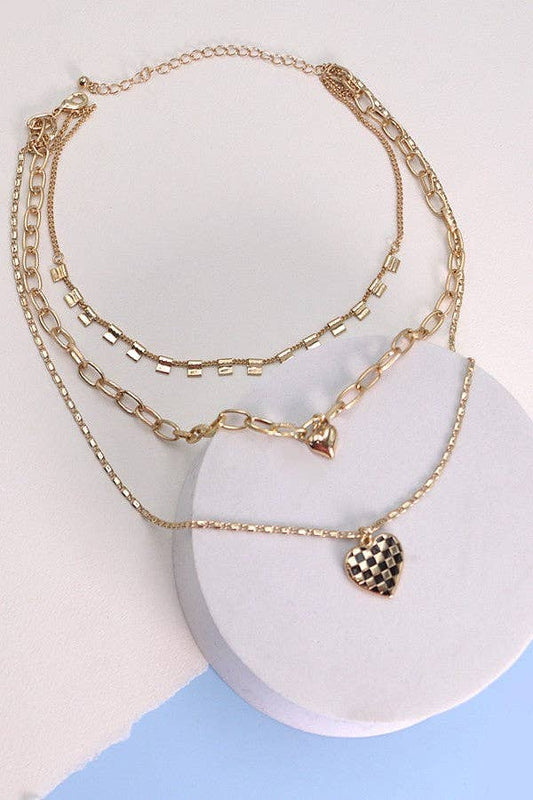 Multi-Layered Heart Necklace