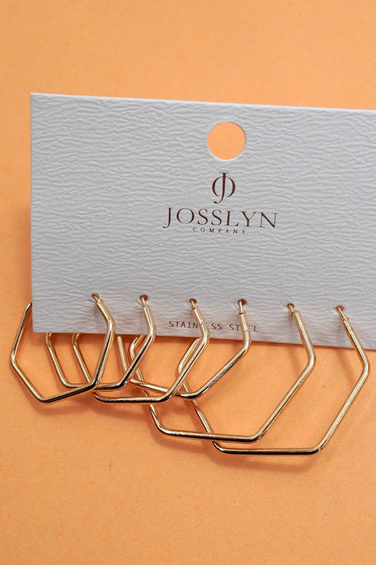 18K STAINLESS STEEL WATERPROOF TARNISH FREE HOOPS