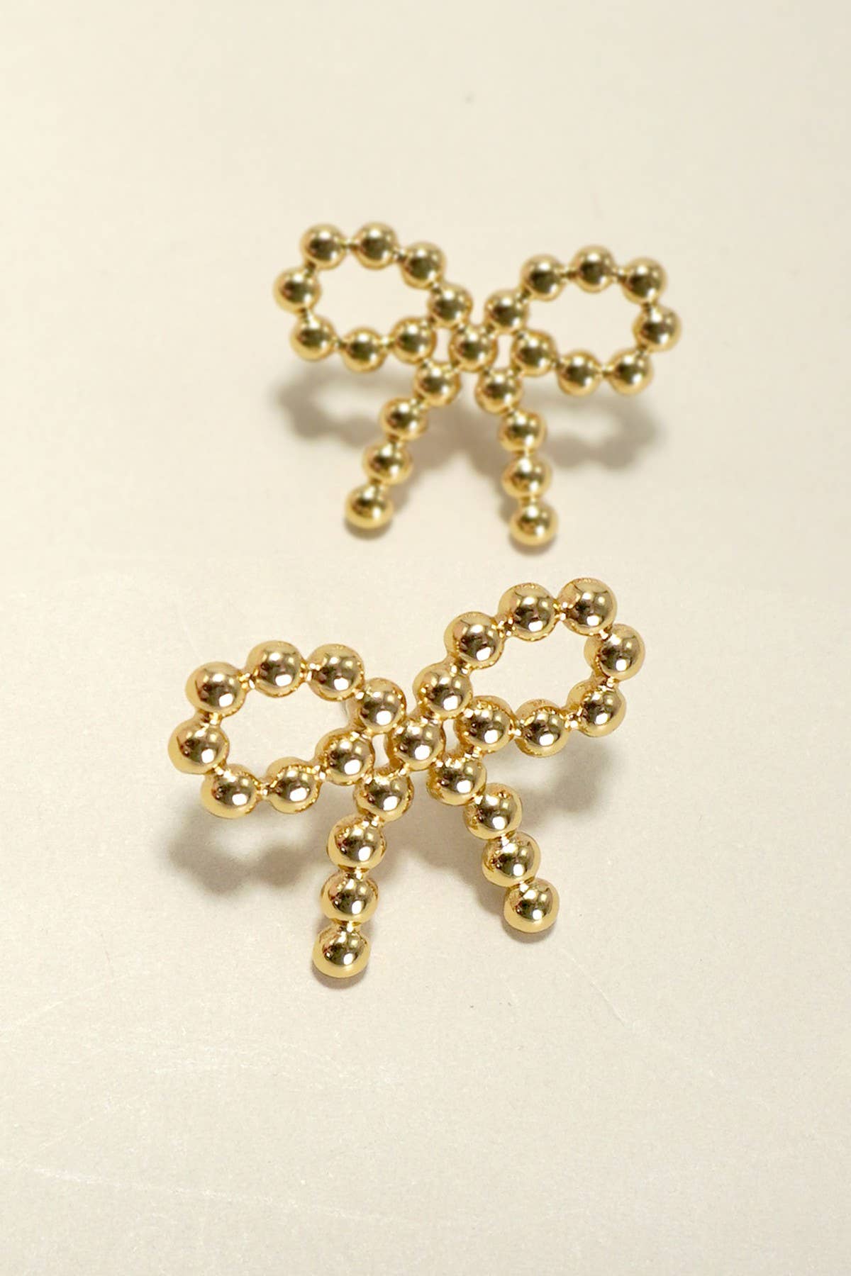 18K Stainless Steel Tarnish-Free Ball Rope Style Earrings