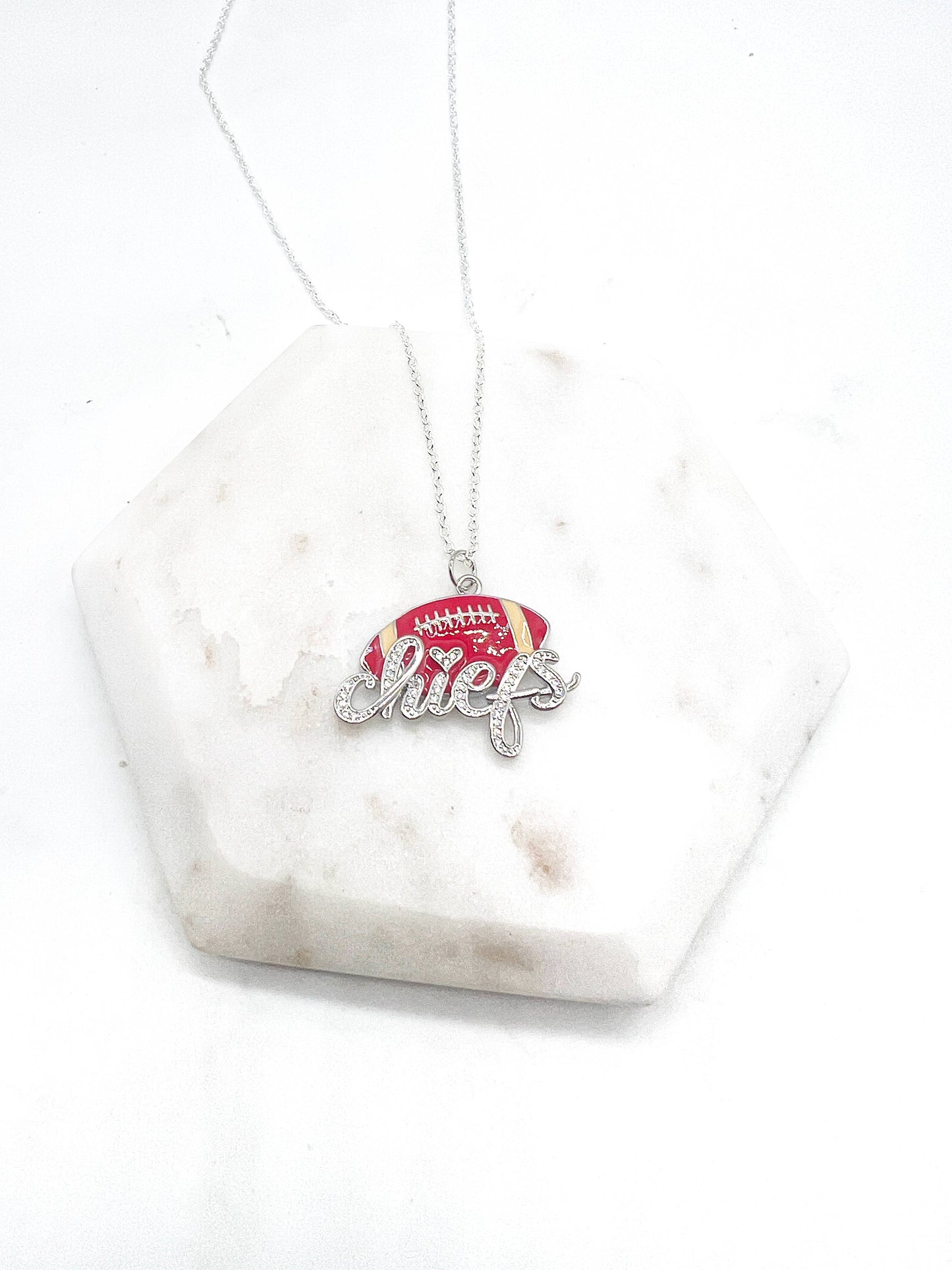 Chiefs Bling Statement Charm Necklace