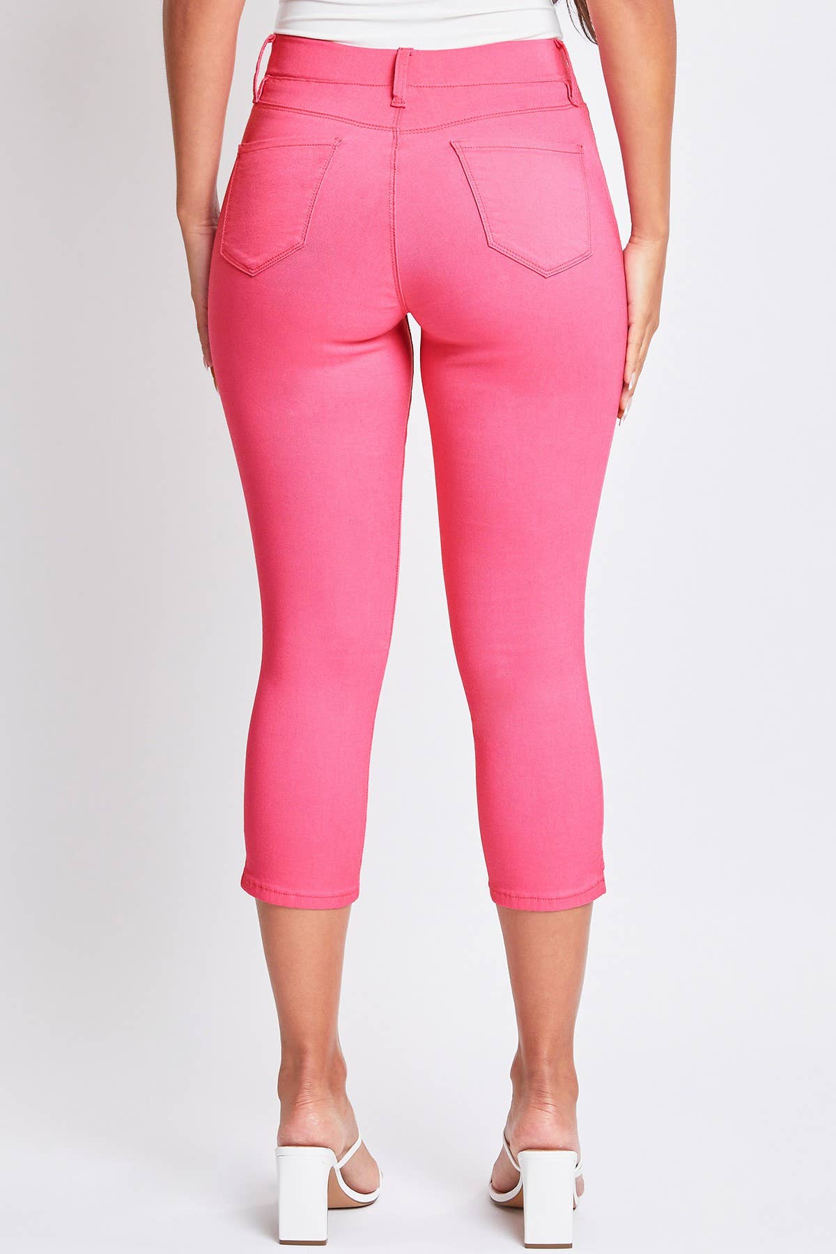 Hyperstretch Pull On Capri With Side Slit