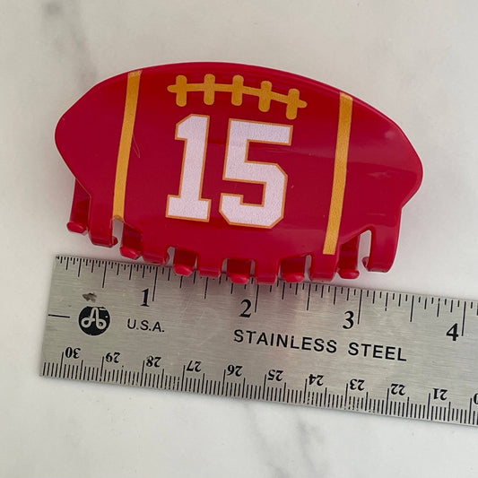 #15 Football Hair Claw Clip
