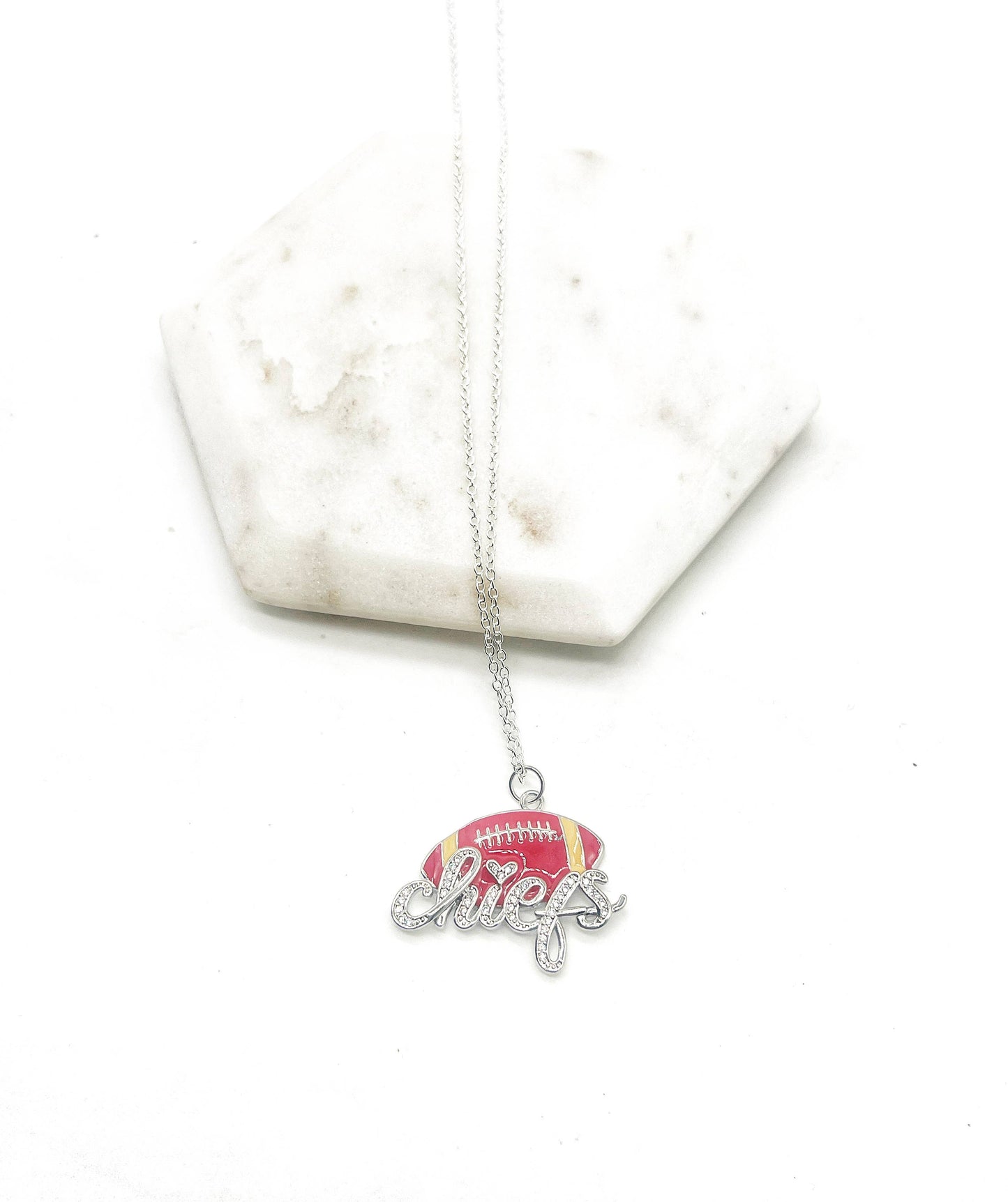 Chiefs Bling Statement Charm Necklace