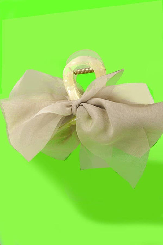 SHEER BOW RIBBON HAIR CLAW CLIPS