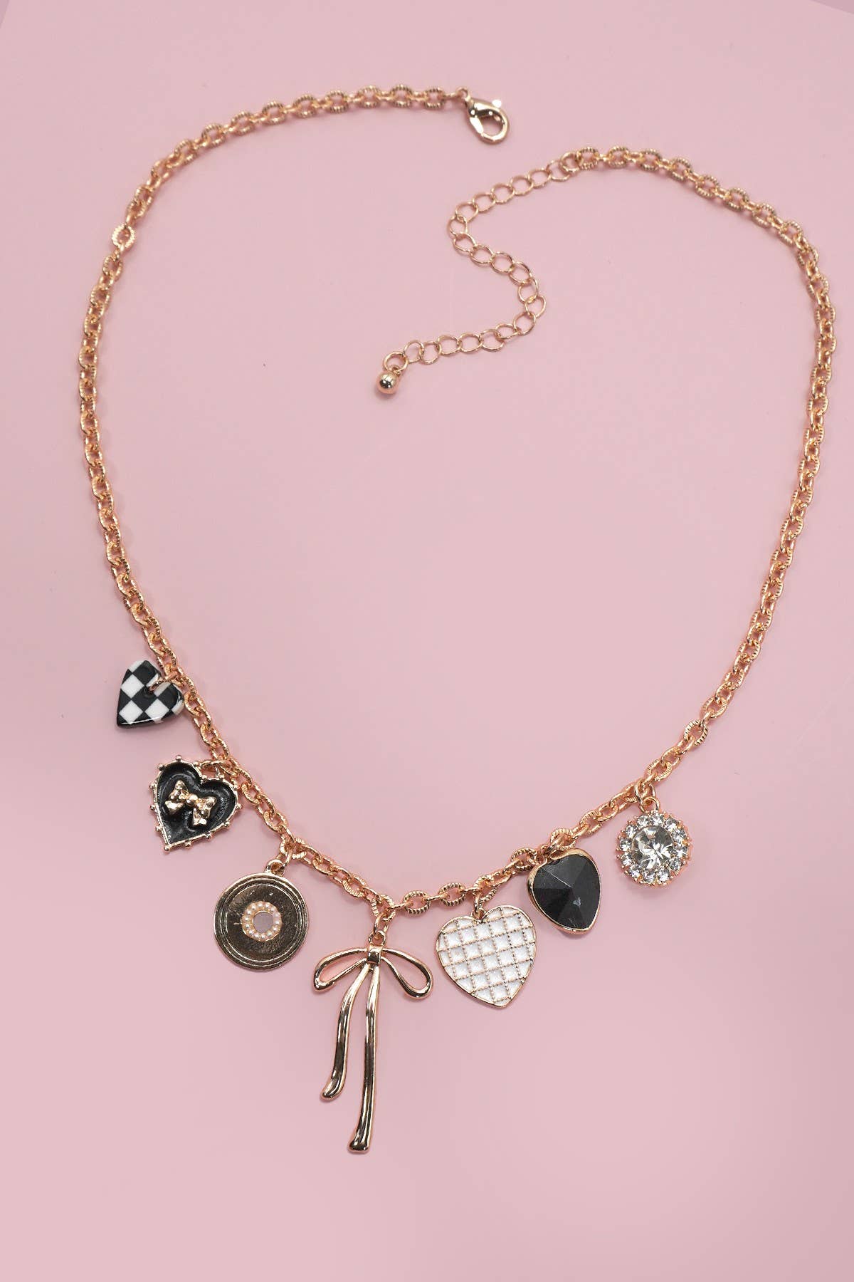 Mixed Charm Gold-Plated Necklace