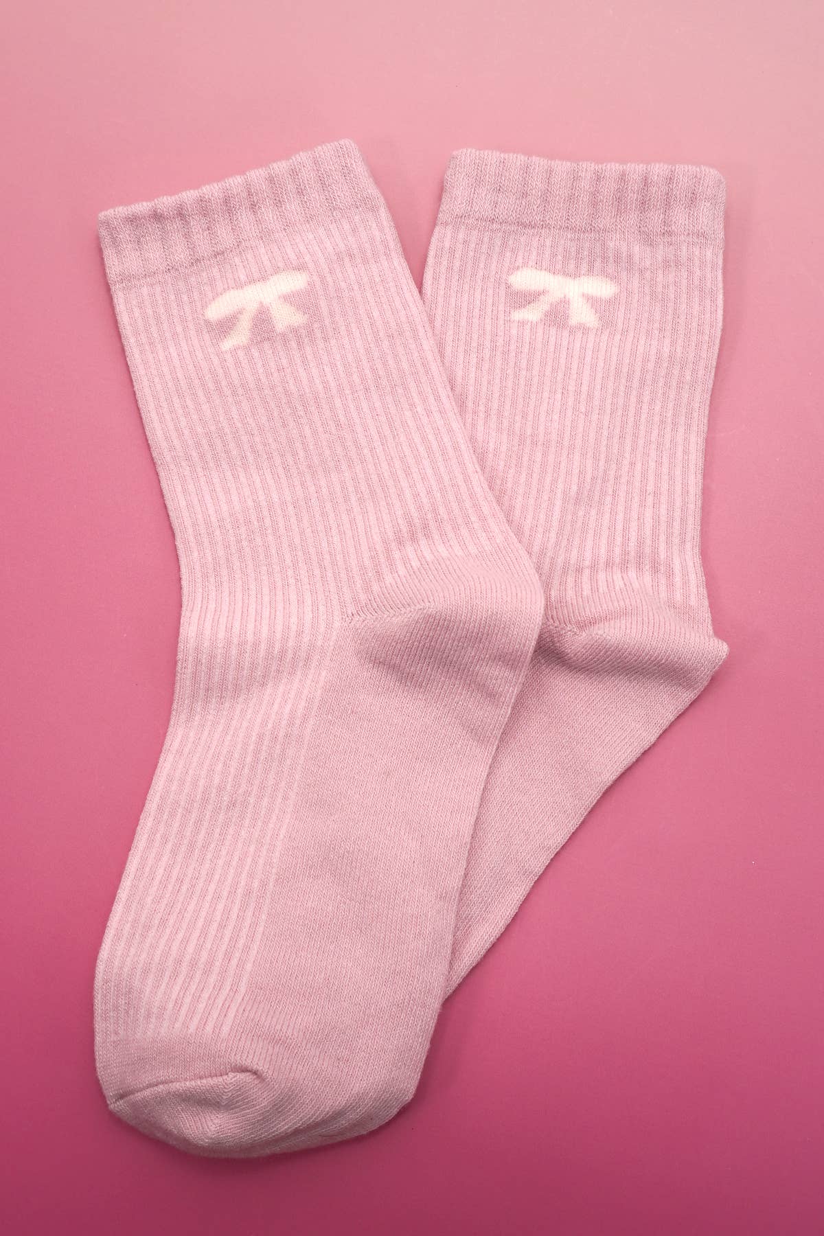 WOMAN RIBBED BOW KNOT SOCKS