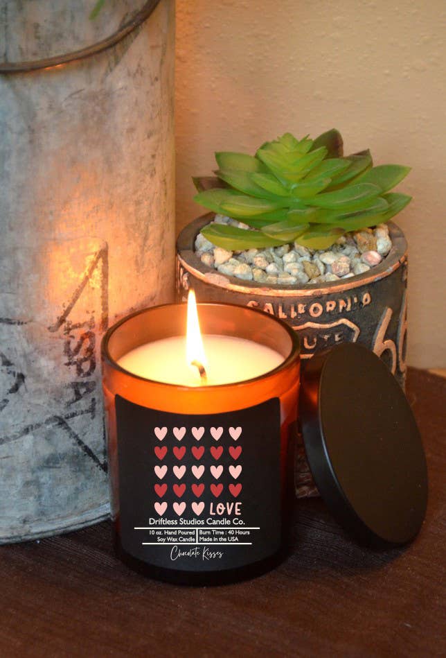 Heart Love Valentine's Soy Wax Candle - Valentines Gifts