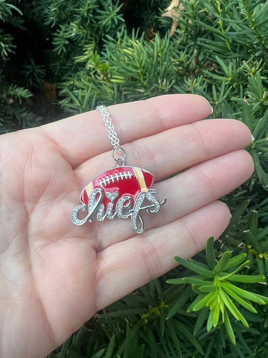 Chiefs Bling Statement Charm Necklace