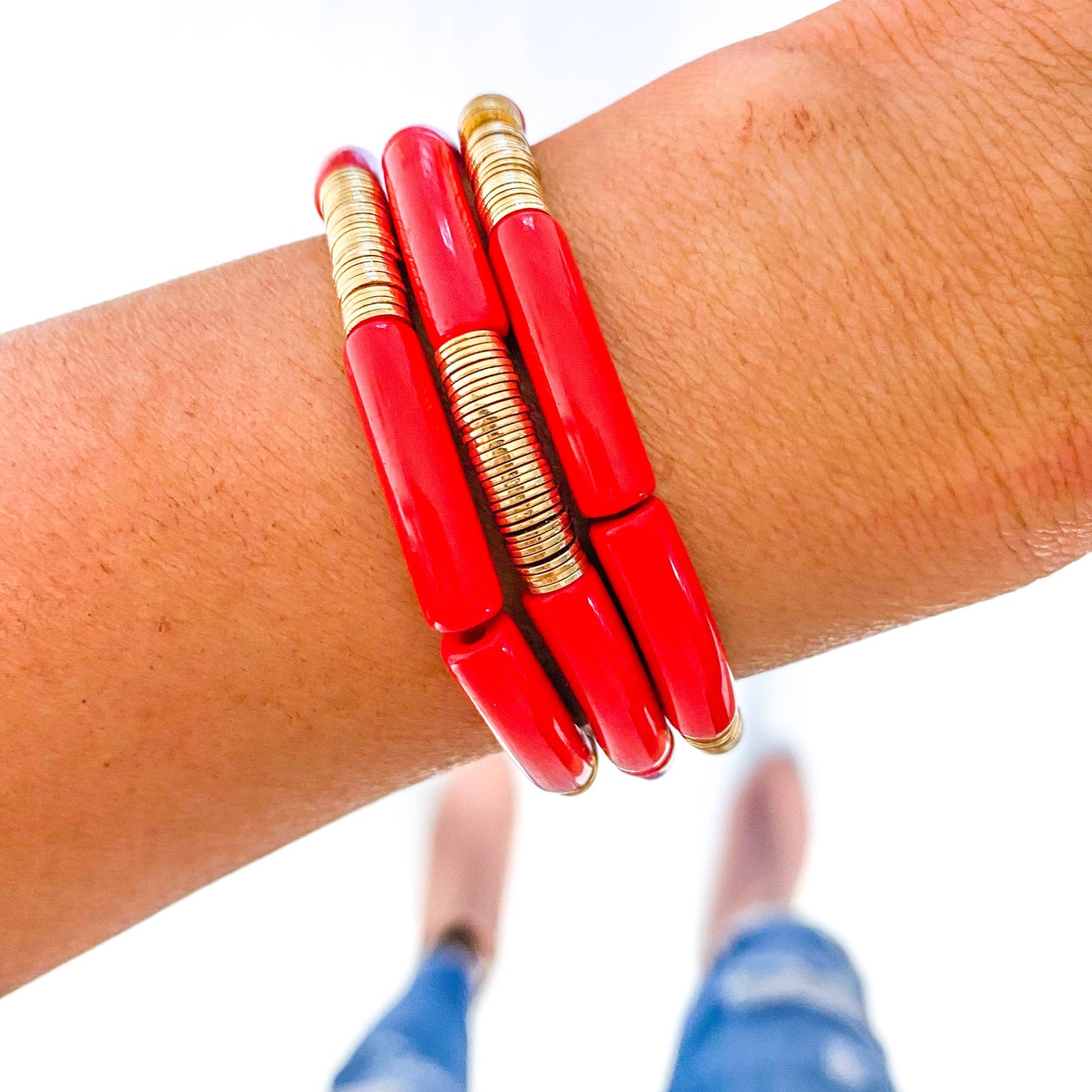Red Game Day Bracelets & Necklaces