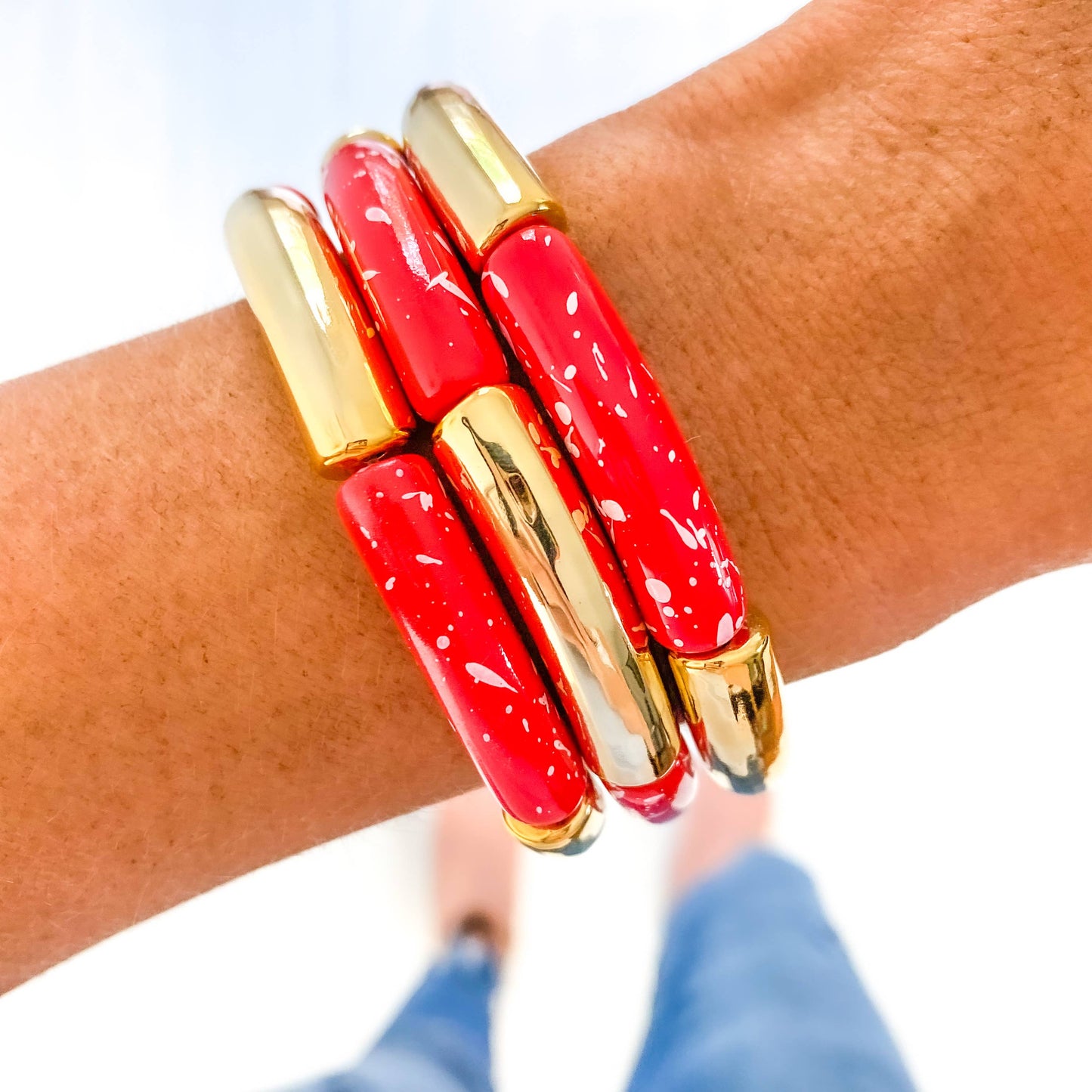 Red Game Day Bracelets & Necklaces