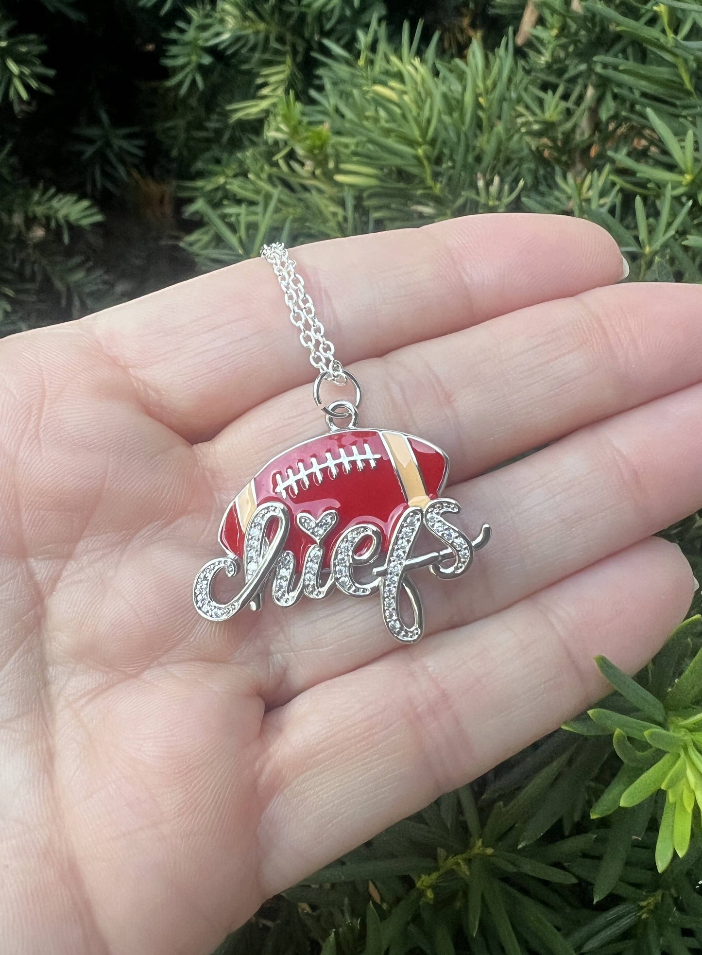 Chiefs Bling Statement Charm Necklace