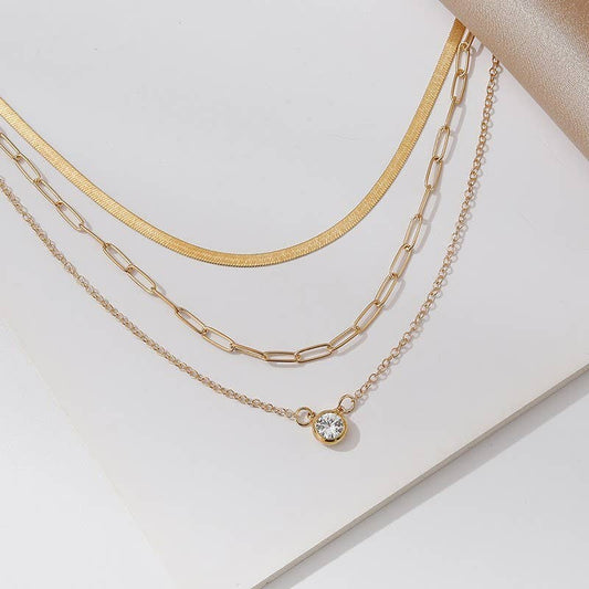 18K STAINLESS STEEL TARNISH FREE LAYERED NECK