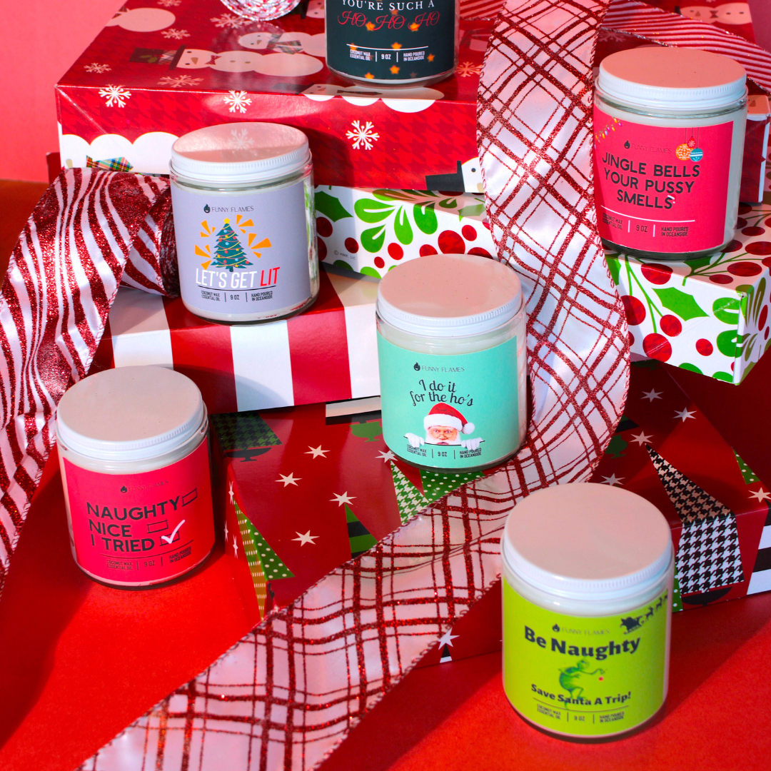 Be Naughty, Save Santa A Trip!- Funny Holiday Candle 9oz