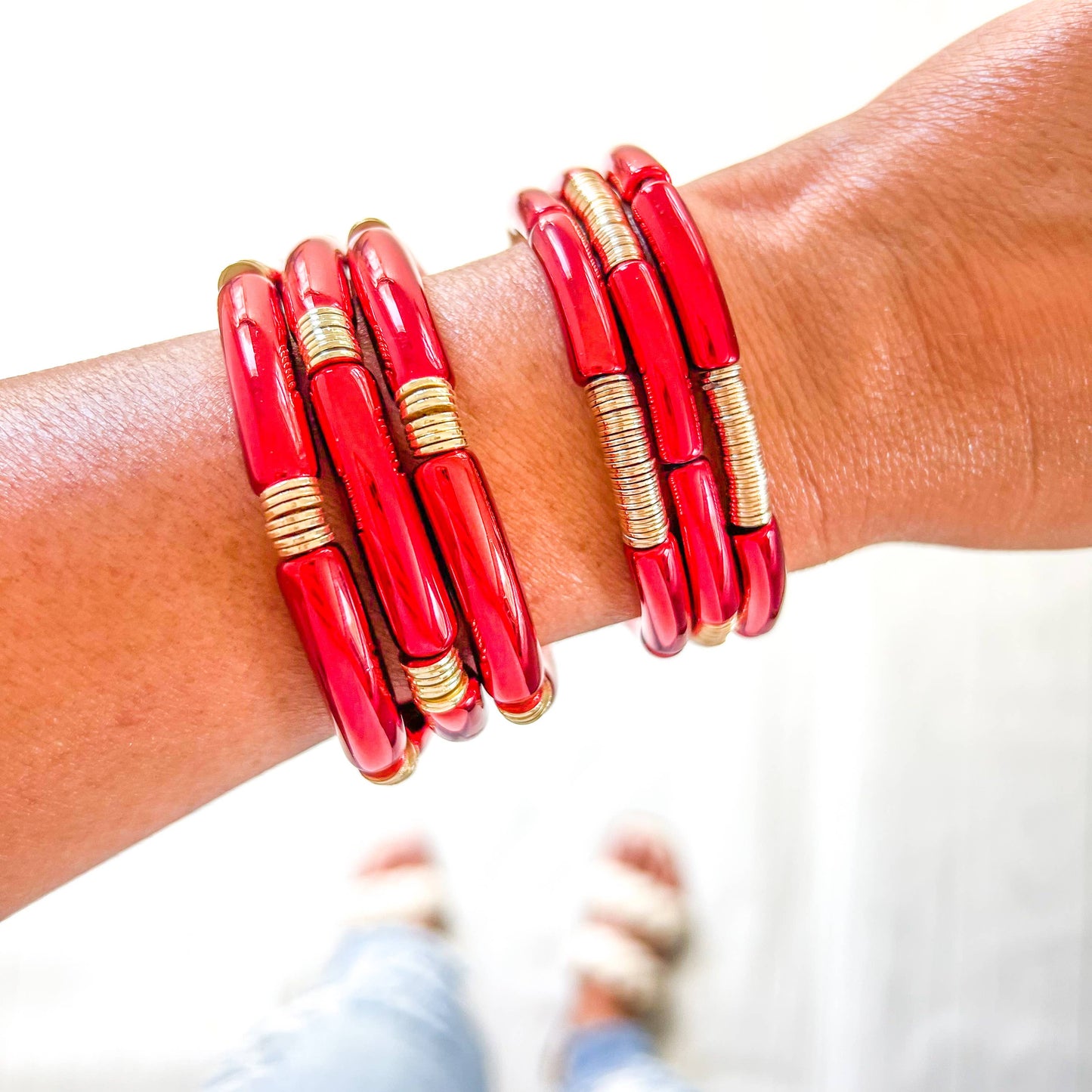Red Game Day Bracelets & Necklaces