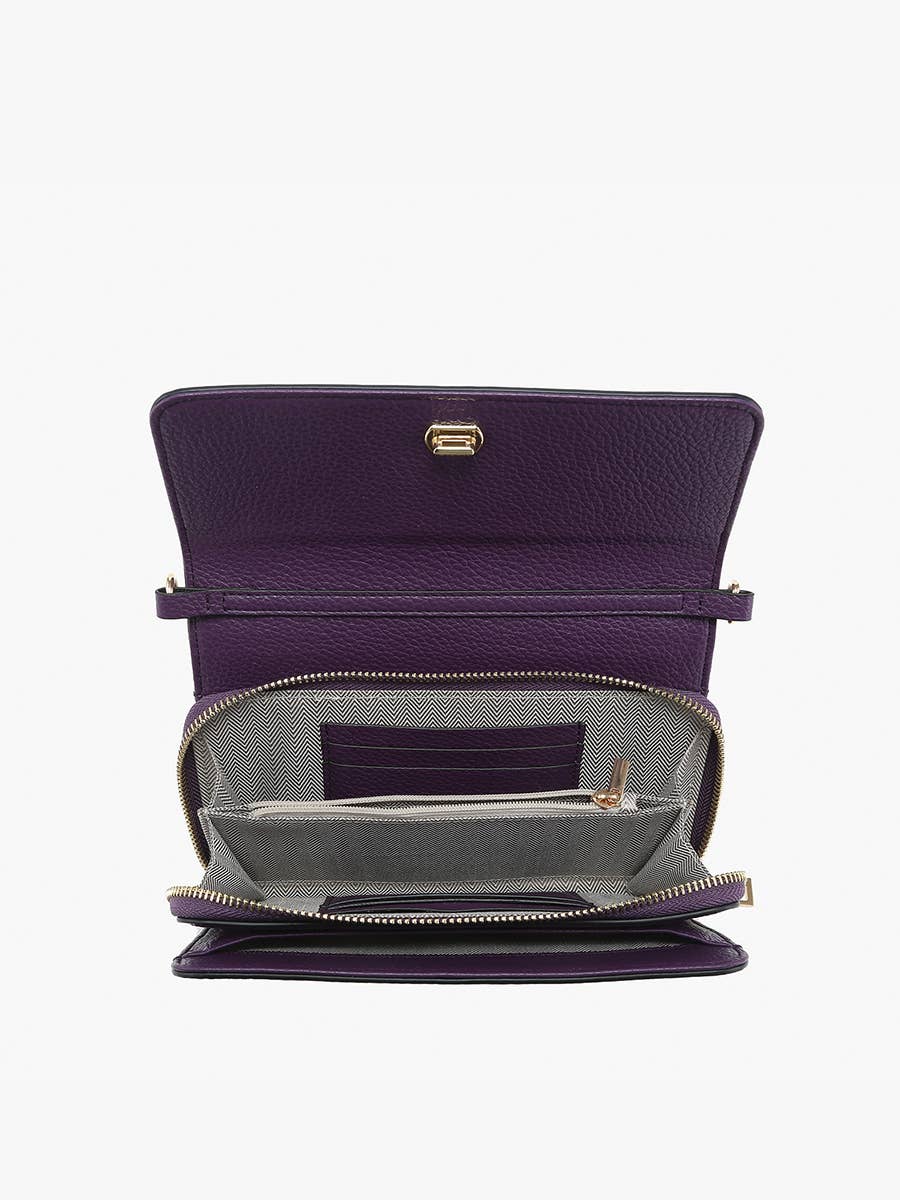 Lauryn Flapover Crossbody w/ Chain Strap