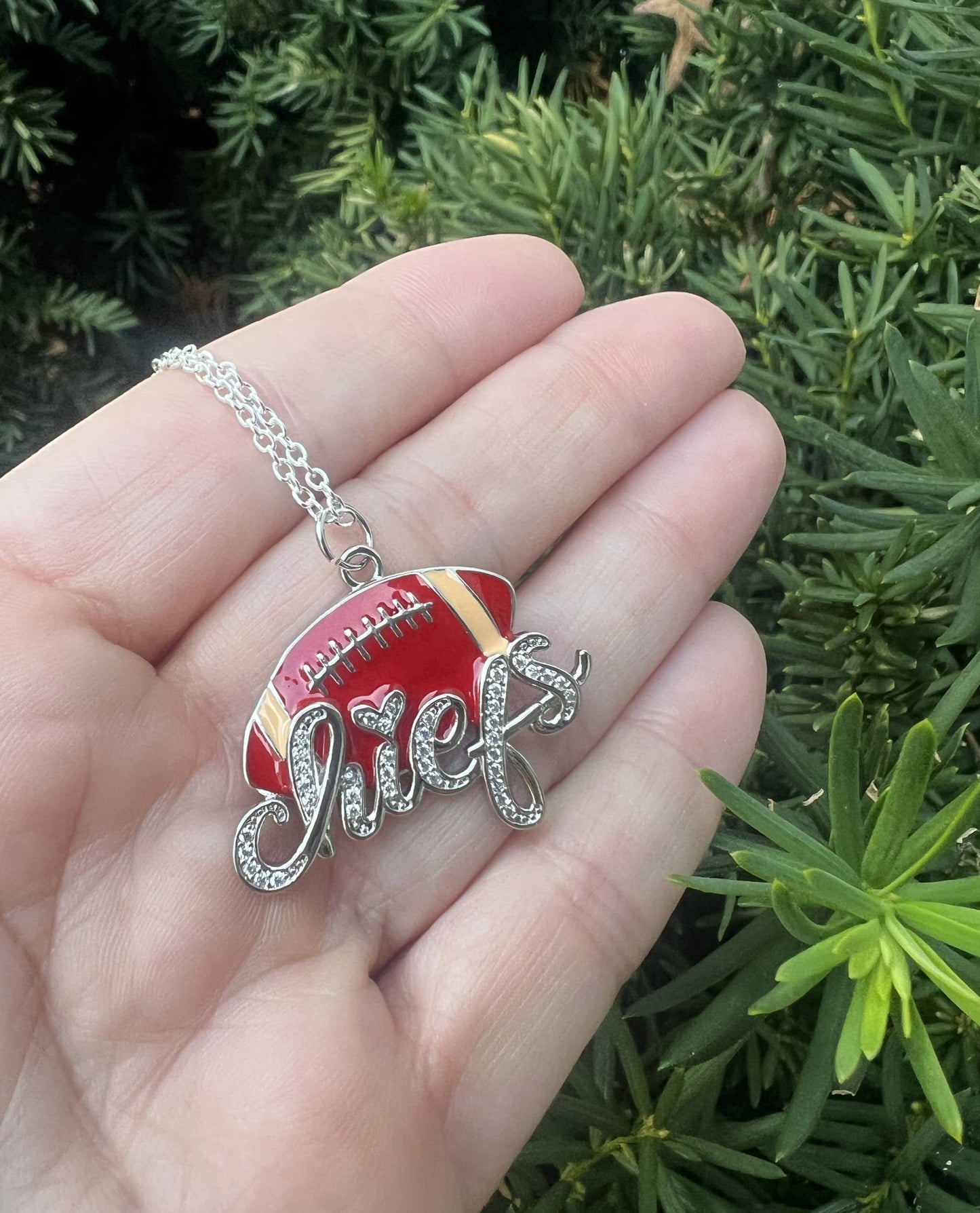 Chiefs Bling Statement Charm Necklace