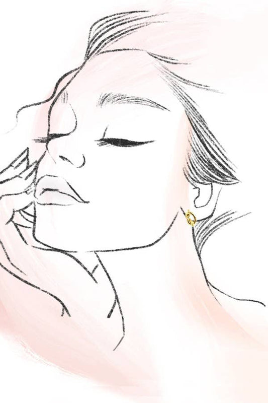 18K Stainless Knot Earrings