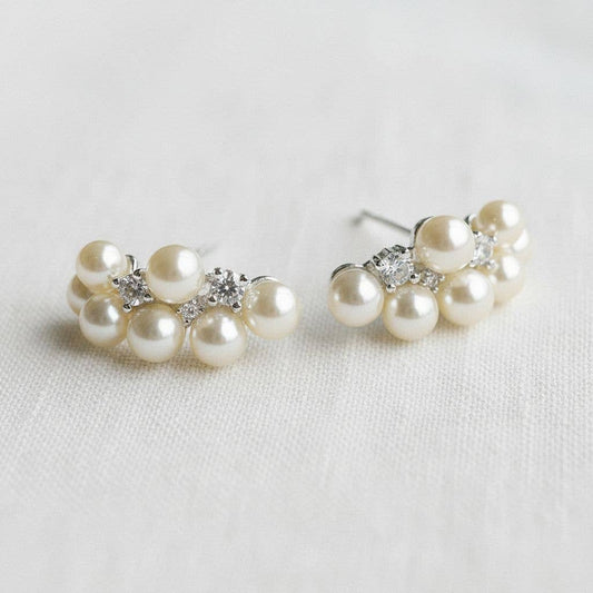 Elegant Pearl and Gemstone Drop Earrings