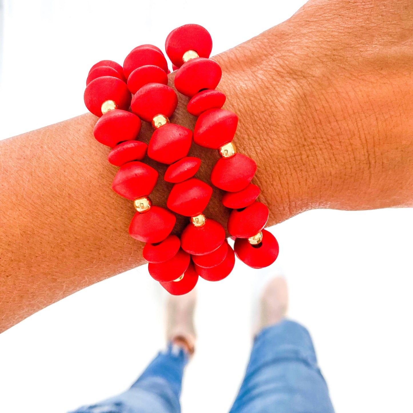 Red Game Day Bracelets & Necklaces