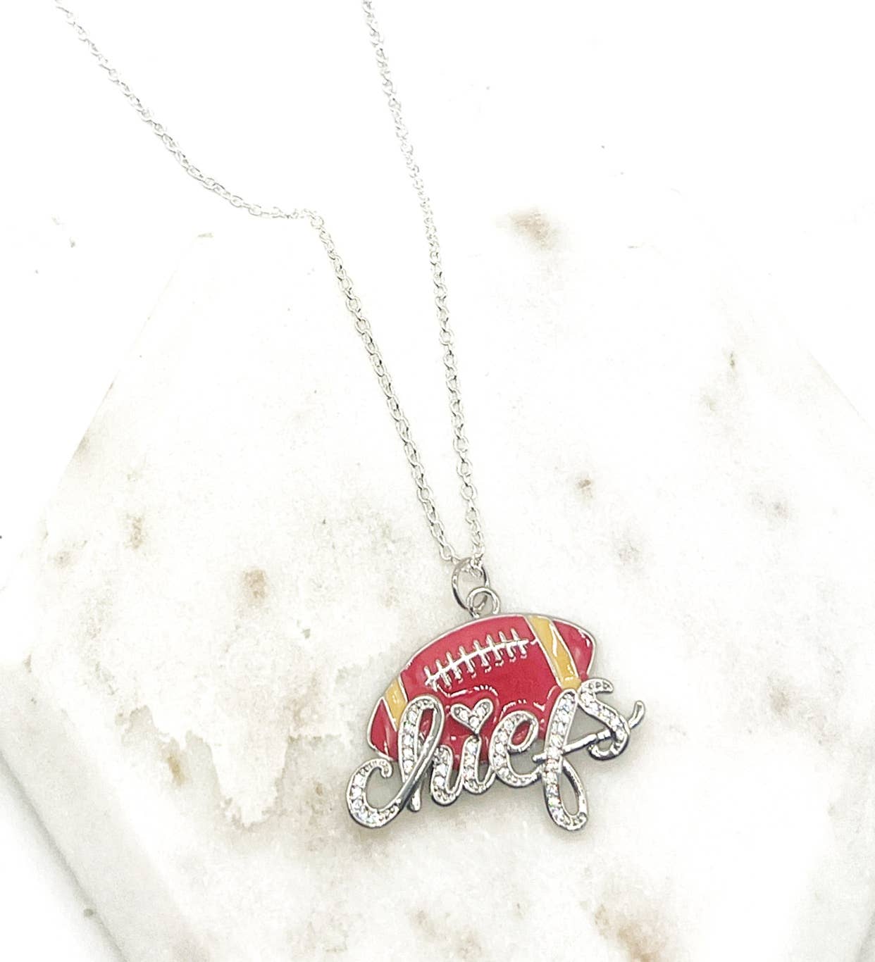 Chiefs Bling Statement Charm Necklace