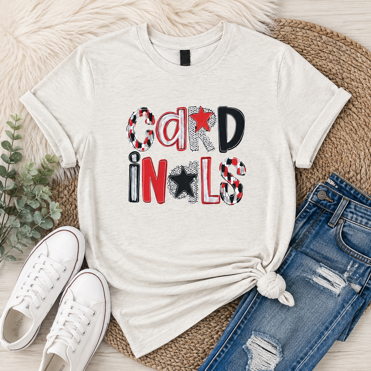 Cardinal Patchwork Tshirt