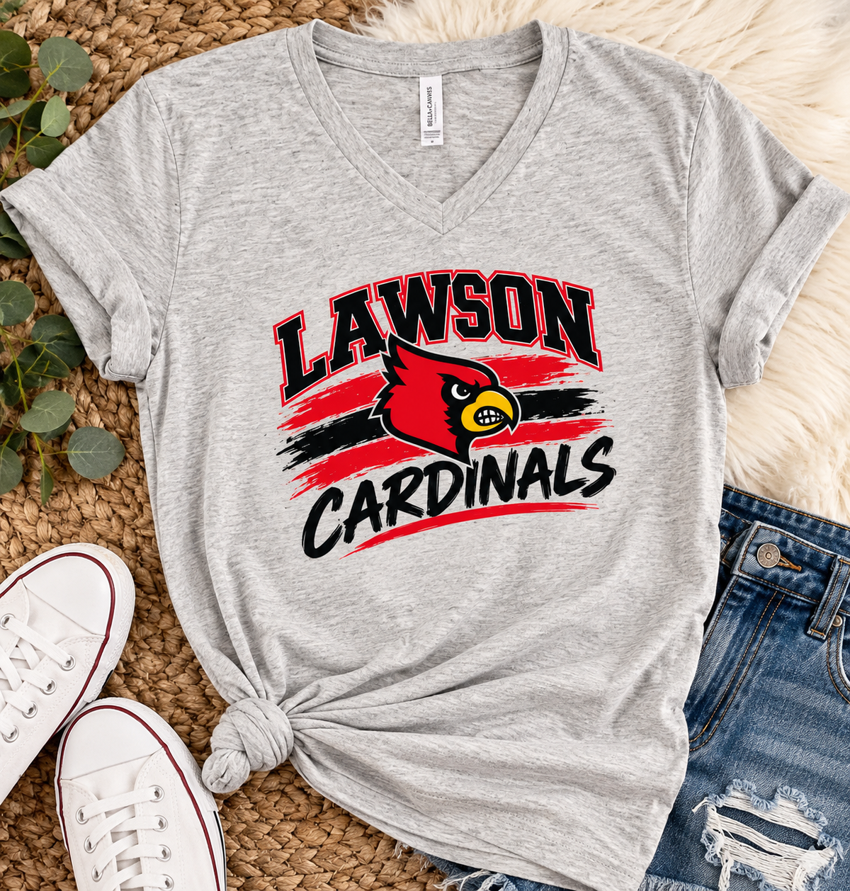 Lawson Cardinals Grey Graphic T-Shirt