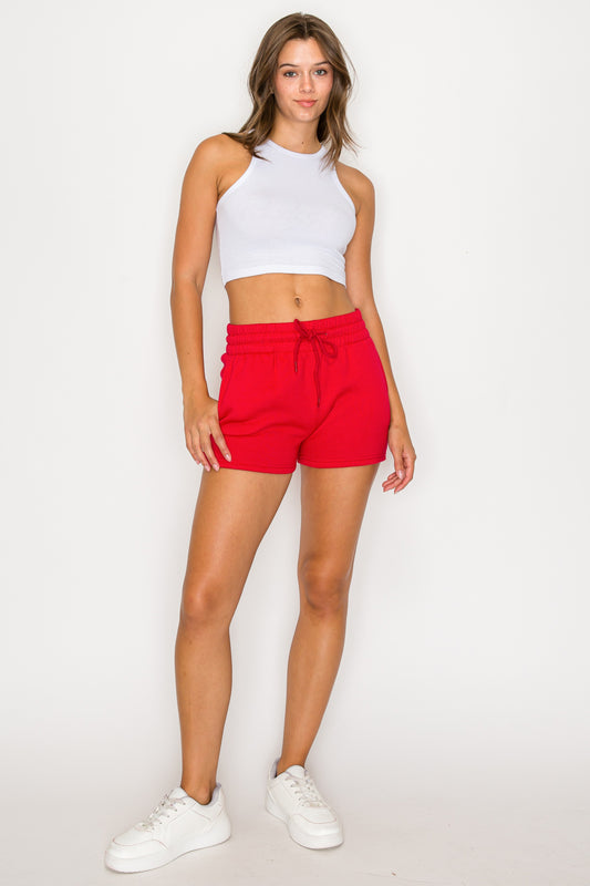 Solid Fleece Lounge Sweat Shorts