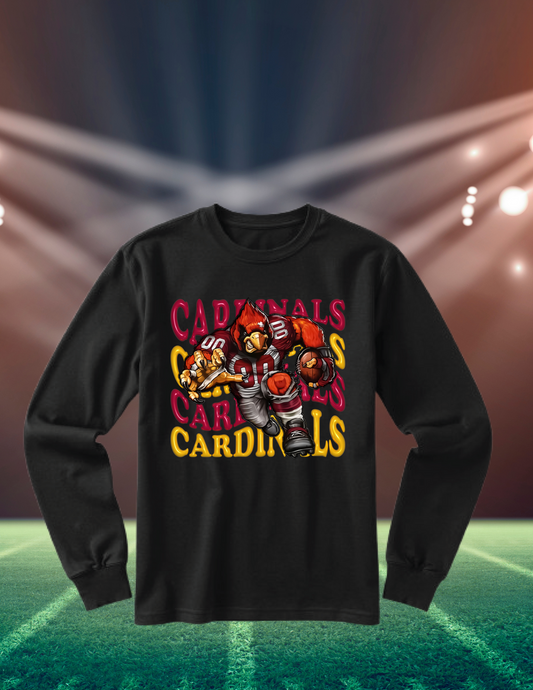 Cardinal Football Long Sleeve T-Shirt