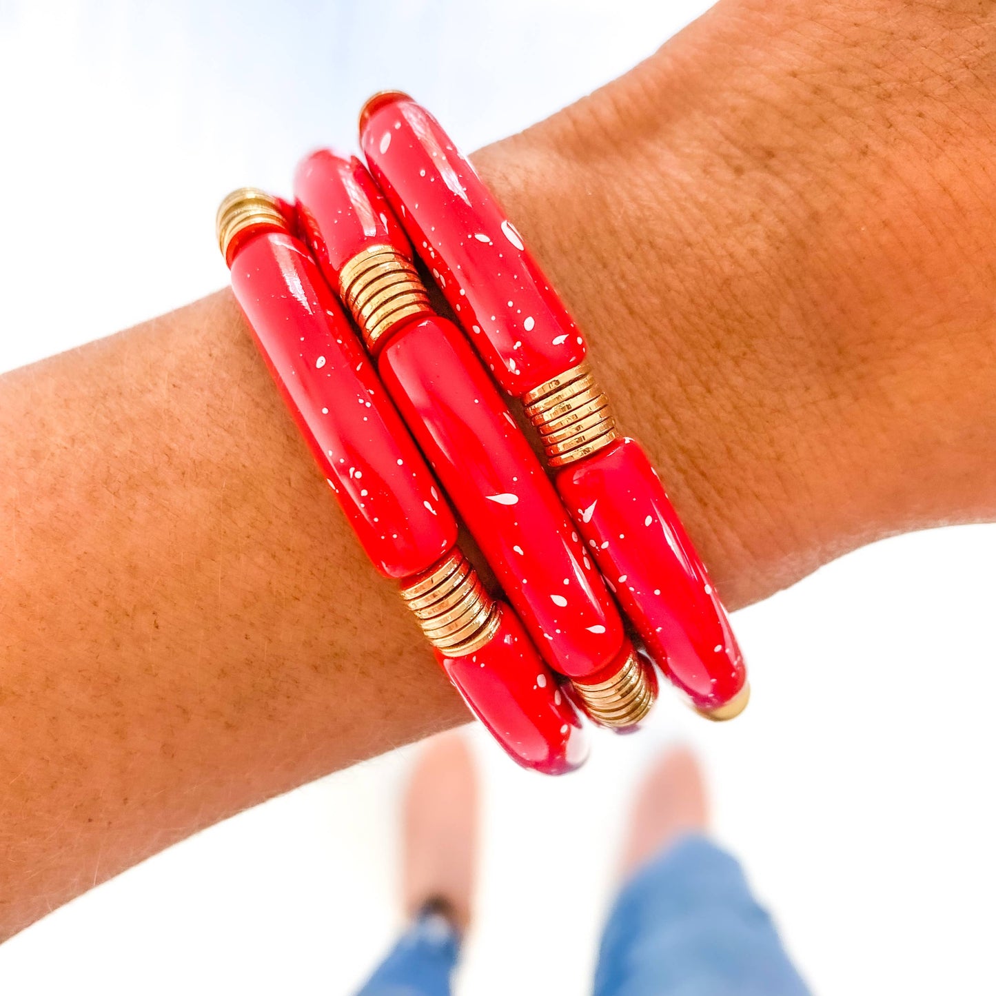 Red Game Day Bracelets & Necklaces