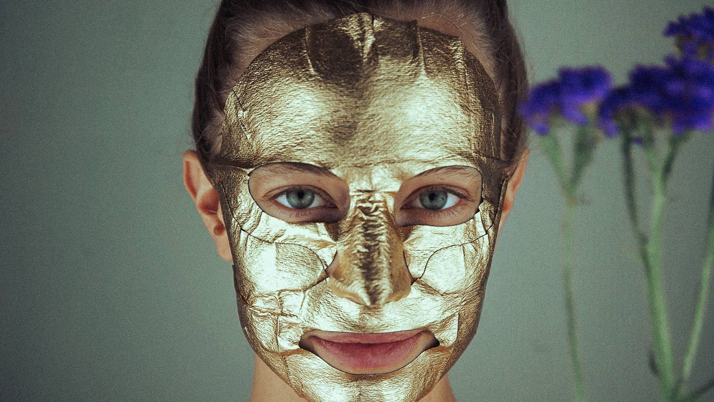 24K Gold Metallic Foil Face Mask
