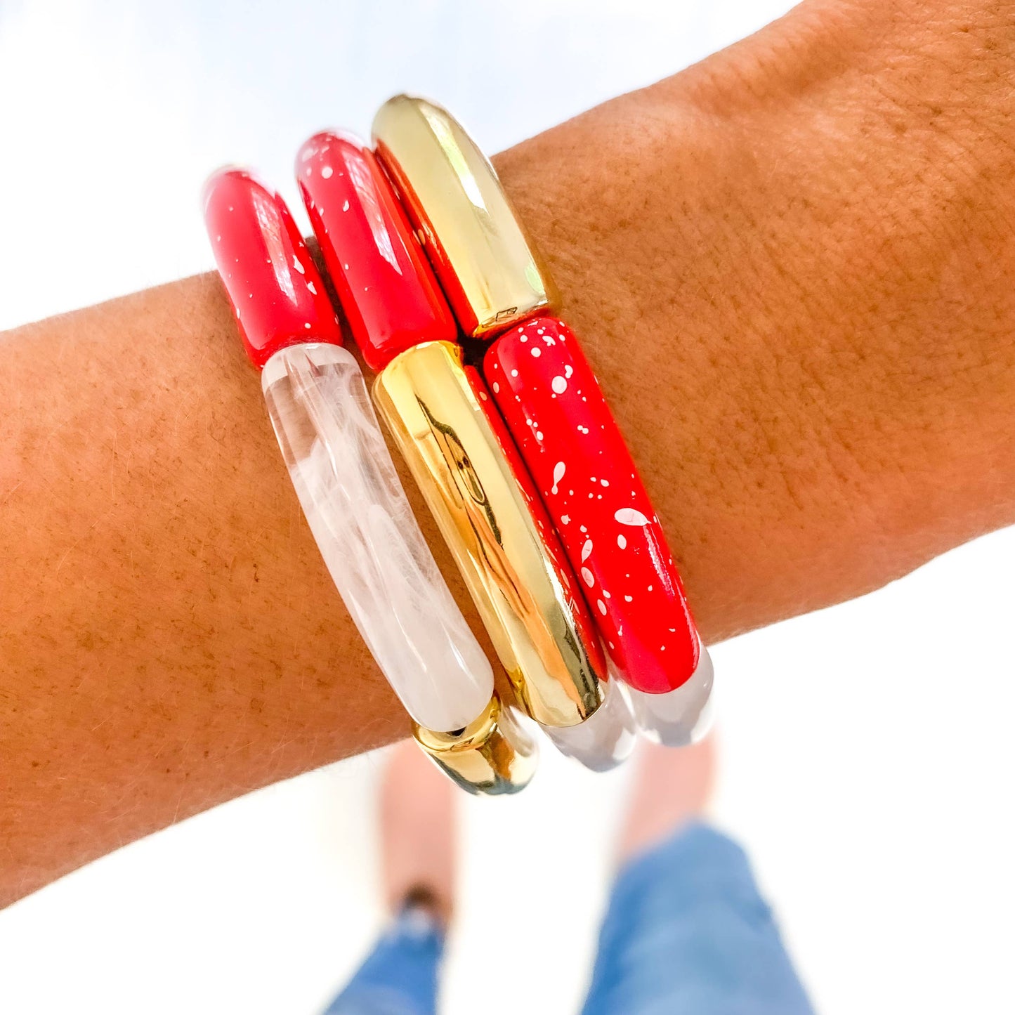 Red Game Day Bracelets & Necklaces