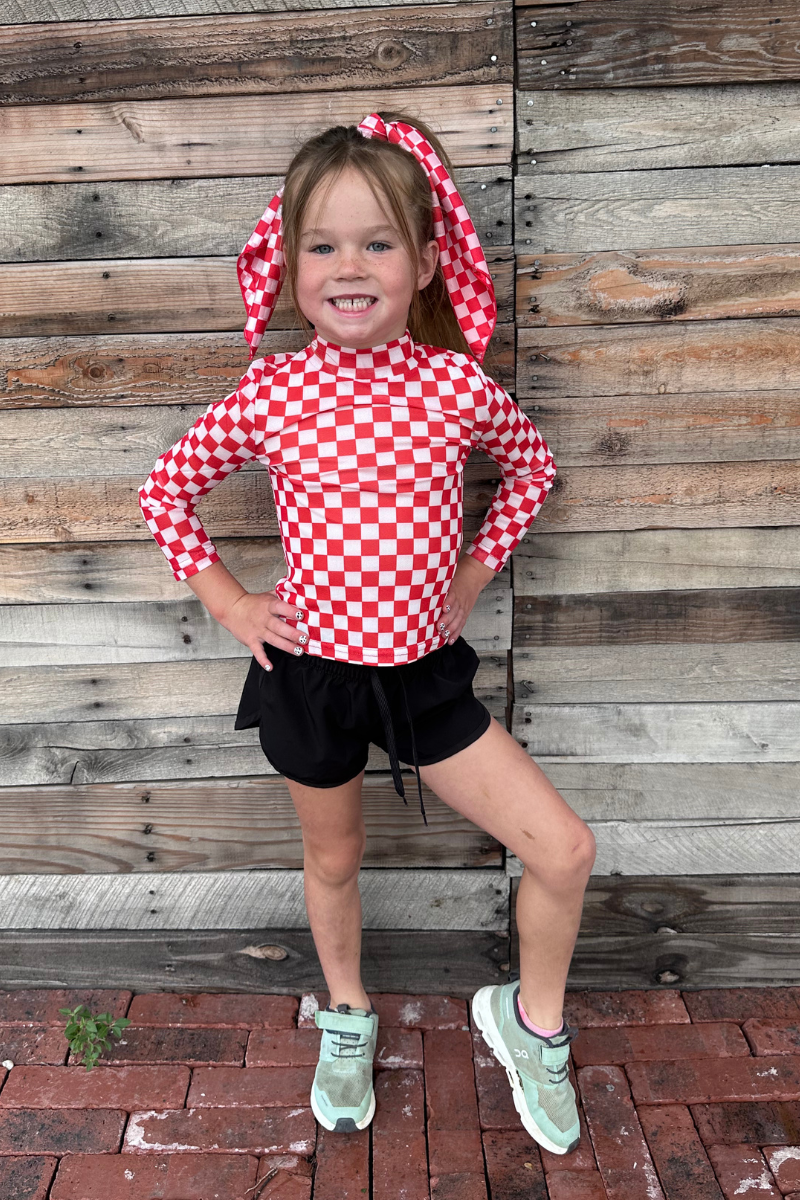 Pep Rally Mesh Top Red Kids