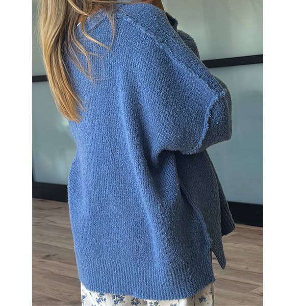 Crewneck Side Slit Sweater
