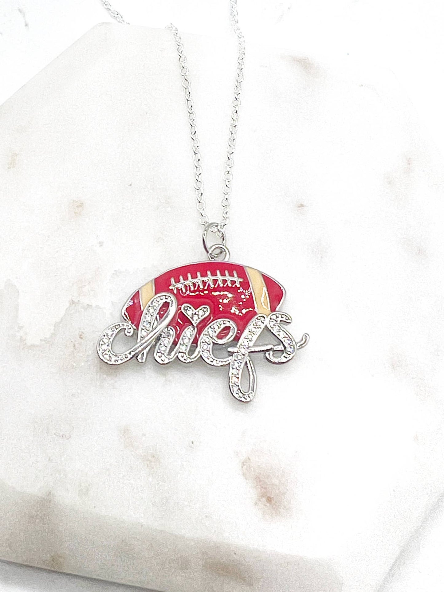 Chiefs Bling Statement Charm Necklace