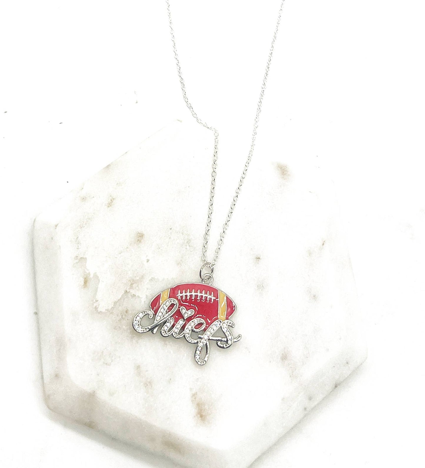 Chiefs Bling Statement Charm Necklace