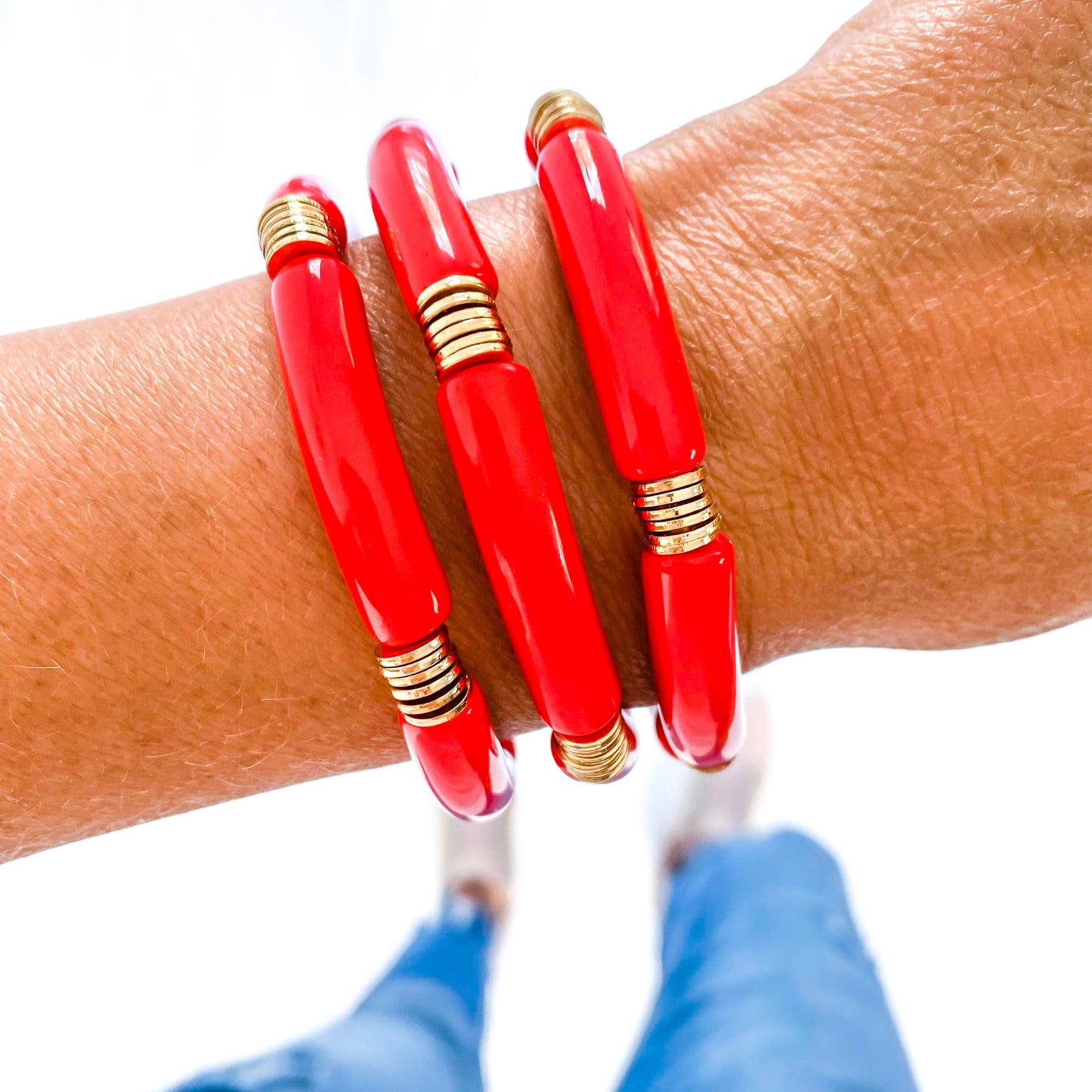 Red Game Day Bracelets & Necklaces