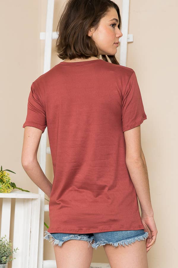 SUPER SOFT BASIC SOLID SHORT SLEEVE TOP
