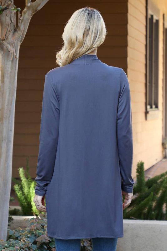 LONG SLEEVE SOLID CARDIGAN